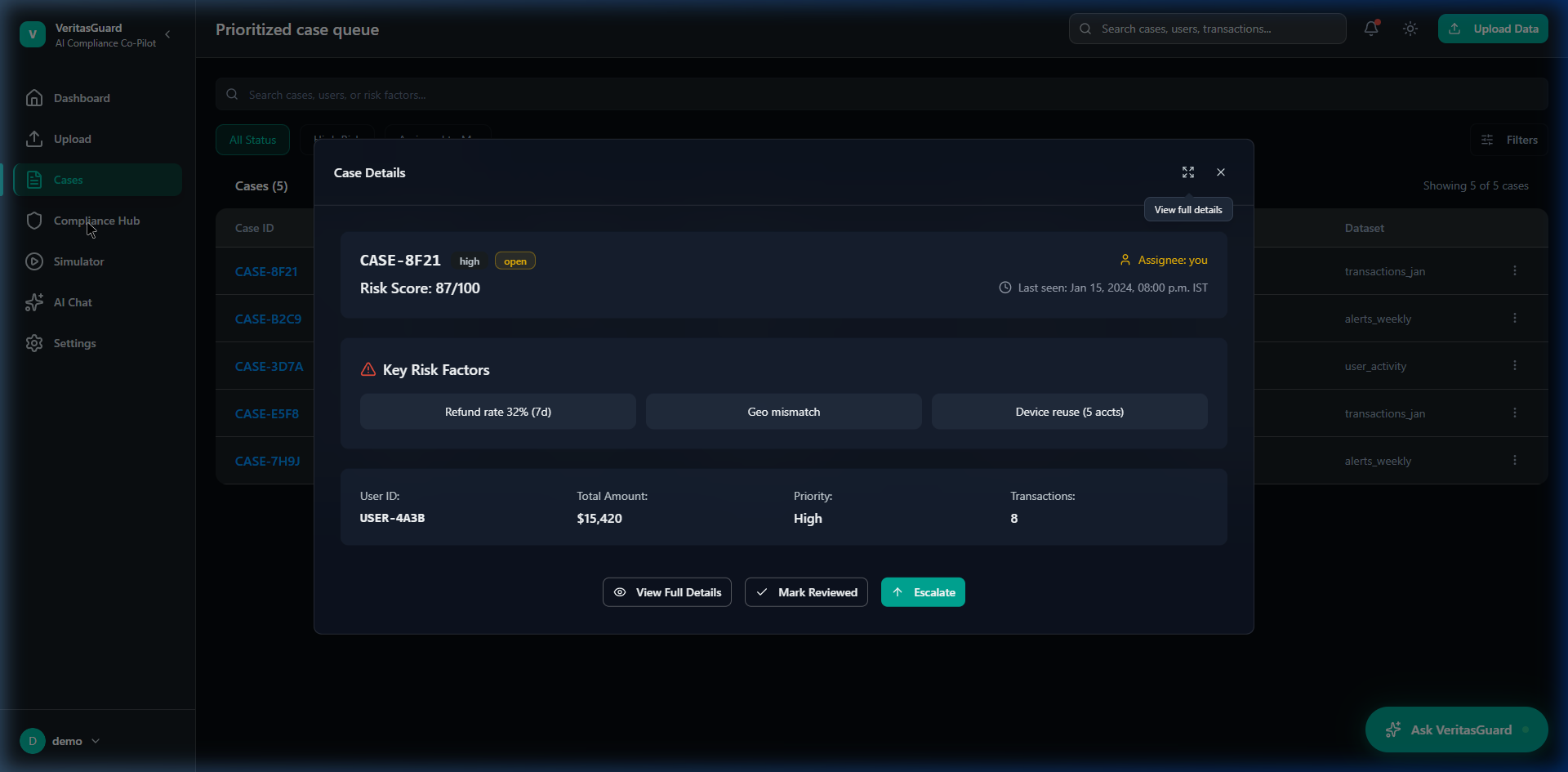 AI Explainability Interface